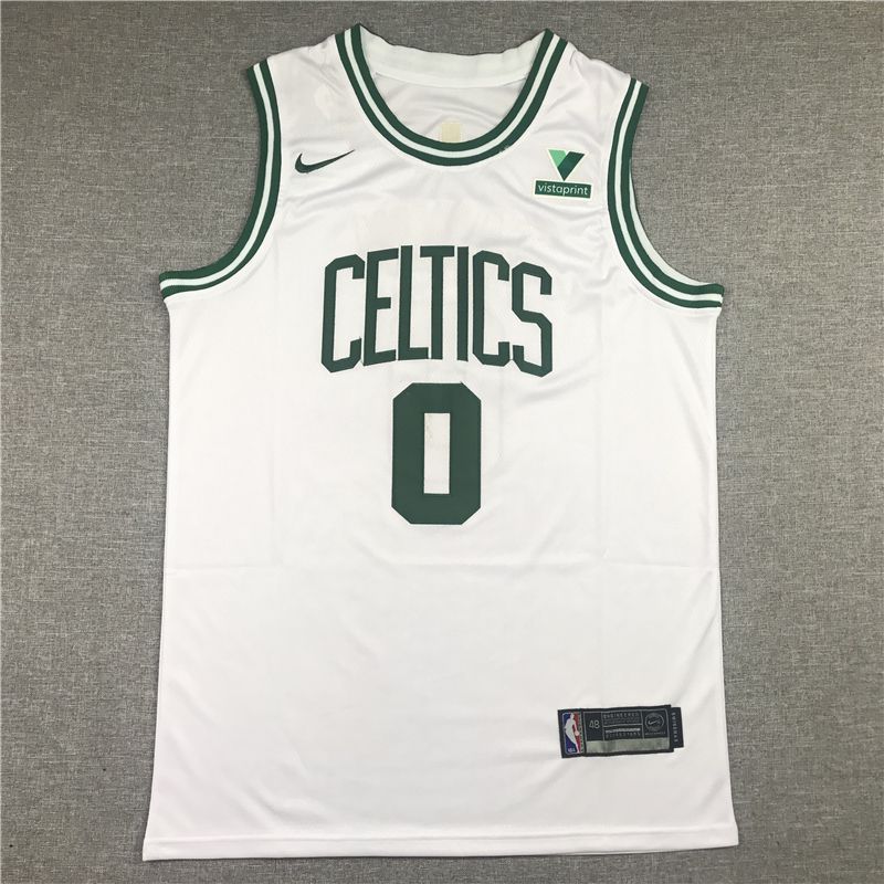 Men Boston Celtics #0 Tatum White Game 2021 Nike NBA Jersey
